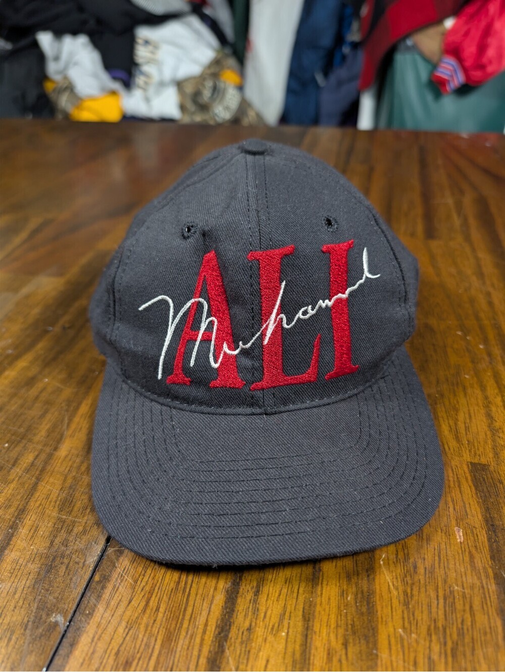 Vintage Muhammad Ali Nutmeg Snapback Hat I Am The Greatest Black Boxing Cap 90s